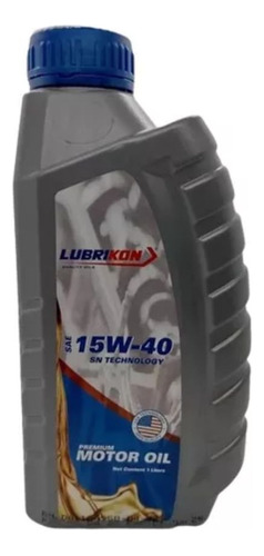 Aceite 15w-40 Mineral Marca Lubrikon