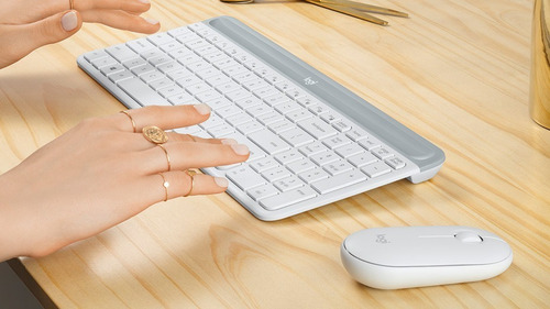 Imagen 8 de 10 de Teclado + Mouse Inalambrico Logitech Mk470 Slim Minimalista