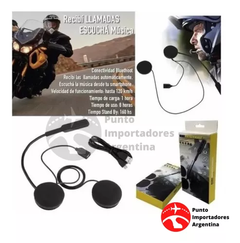 Auricular Para Motos O Casco Manos Libres Moto Bluetooth