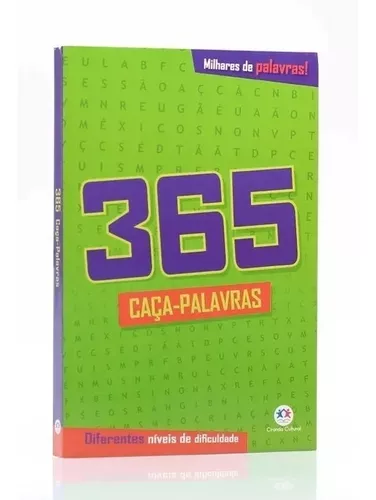 Livro 365 Caça Palavras Jogo Educativo Nível Fácil Difícil