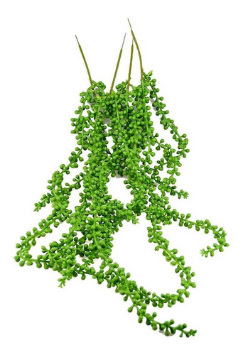 4 Suculentas Plantas Artificiais Pendente Em Silicone Verde