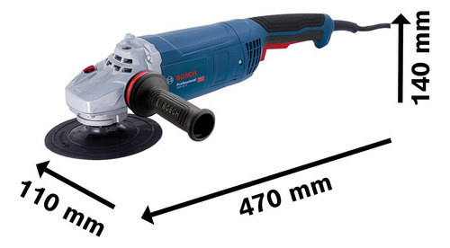 Lijadora Angular Bosch 7' (180mm) 2200w 5000 Rpm 120v + Acc
