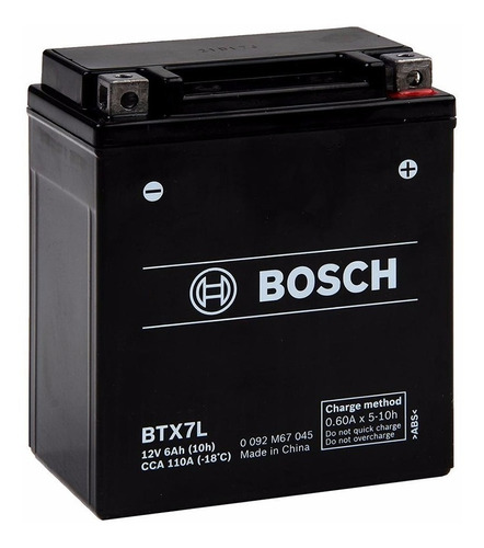 Batería Bosch Original Btx7l Ytx7lbs Yt7a Blindada Gel Honda Benelli Twister Falcon Tornado Crypton