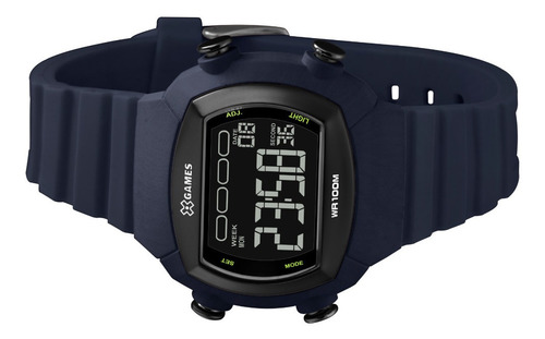 Relógio Masculino Azul Digital Silicone X-games Prova D'água