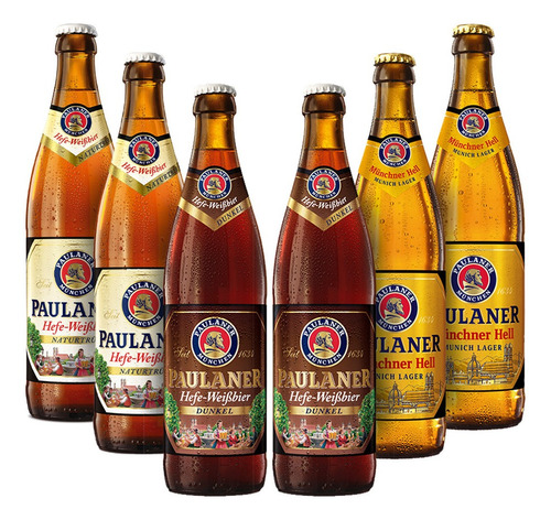 Six Pack Cerveza Paulaner Mix 500ml C/u