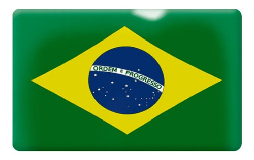 Emblema Adesivo Resinado Bandeira Do Brasil