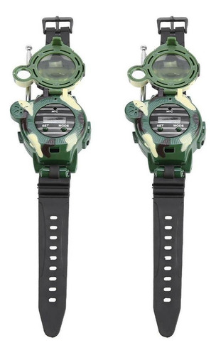 . 2 Unids 7 En 1 Walkie Talkies Reloj Electrónico Radio .