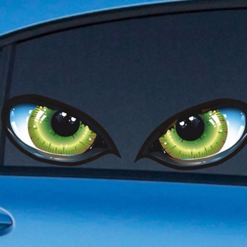 Motocicleta 3d Estéreo Reflexivo Criativo Adesivo Olhos Gato