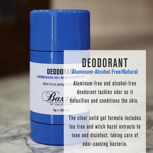 Desodorante Baxter Of California Sin Aluminio 75 Ml