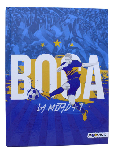 Cuaderno 16x21 Boca Juniors Tapa Dura Jugador Mitad +1 80hjs