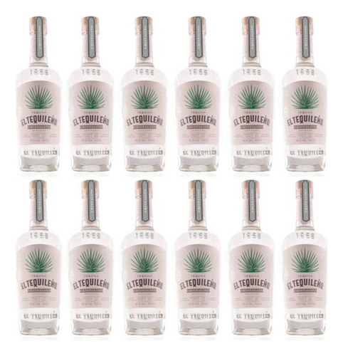 Pack De 12 Tequila El Tequileño Cristalino 750 Ml