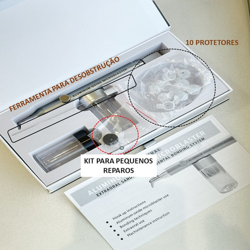 Jateador Microjato De Oxido De Aluminio Com Água Biomimetica