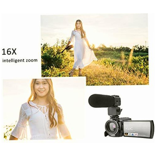 Câmera de vídeo, câmera de vídeo colorida Hdr-Ae8 4k Hd com bateria