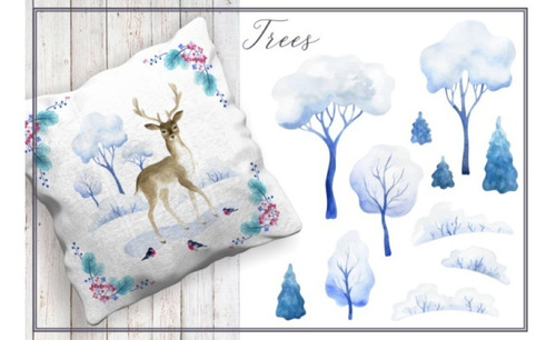 Kit Imágenes Digitales Bosque Invierno 1750281