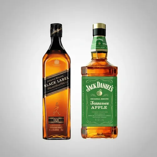 Whisky Johnnie Walker Black Label + Jack Daniel's Apple 1l