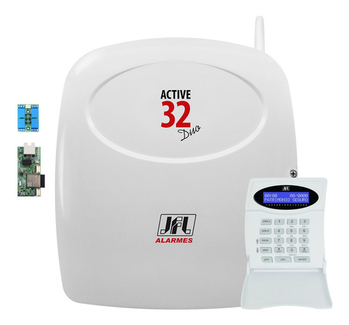 Central De Alarme Active 32 Duo Modulo Ethernet E Pgm Jfl