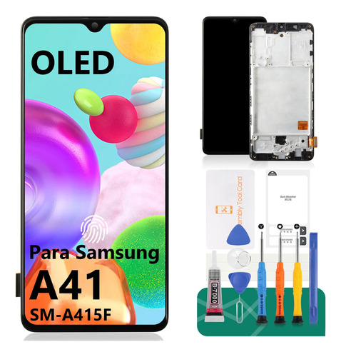 Oled Para Samsung A41 A415f Pantalla Táctil Lcd Con Marco