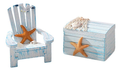 Minisilla Y De Decoración De Playa Con Tema Náutico De