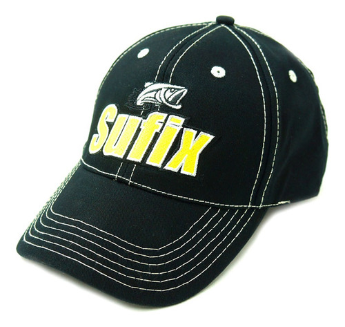 Gorra Visera Sufix Sfxcb Negro Pesca Ajustable Bordado