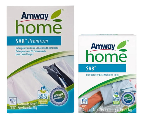 Jabon En Polvo 3kg + Blanqueador 1kg Concentrado Amway
