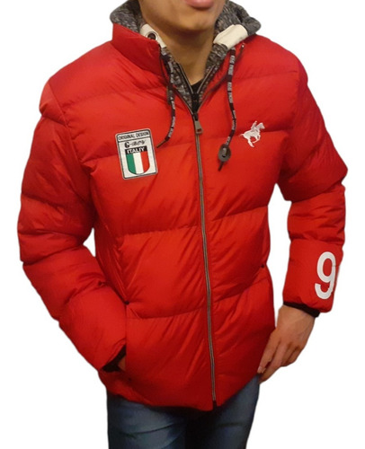 Campera Inflable Hombre G Boy Con Piel Capucha Desmontable