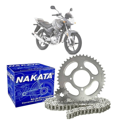 Kit Relação Transmissão Nakata Yamaha Ybr 125 2000-2002