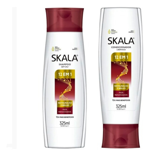 Shampoo E Condicionador 12 Em 1 - Skala 325ml Cada