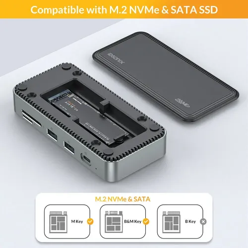 Dock Station 10 Em 1 Usb-c 10gbps Com Ssd M.2 | MercadoLivre