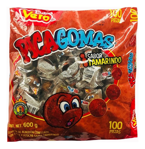 Vero Pica Gomas Tamarindo 600g 100 u