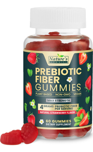 Nature's Gummies Suplemento De Fibra  Fuerza Maxima De 0.14