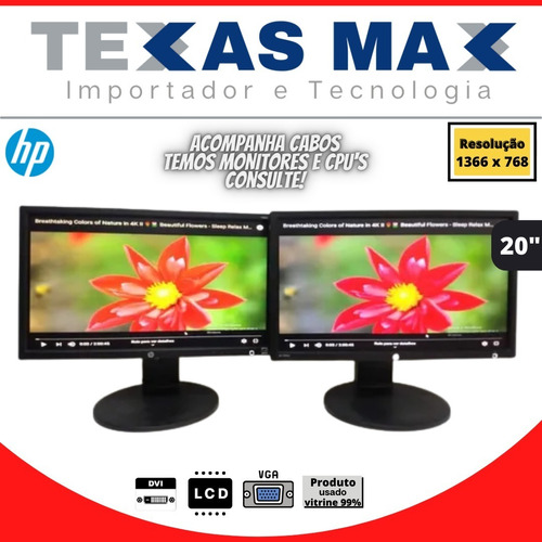 Lote C/ 5 Monitores 20 Polegadas Lcd I 2011p Sem Base