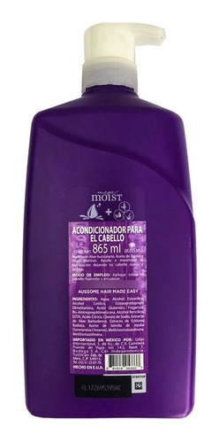 Acondicionador Aussie Mega Moist , 865 Ml, Acondicionador