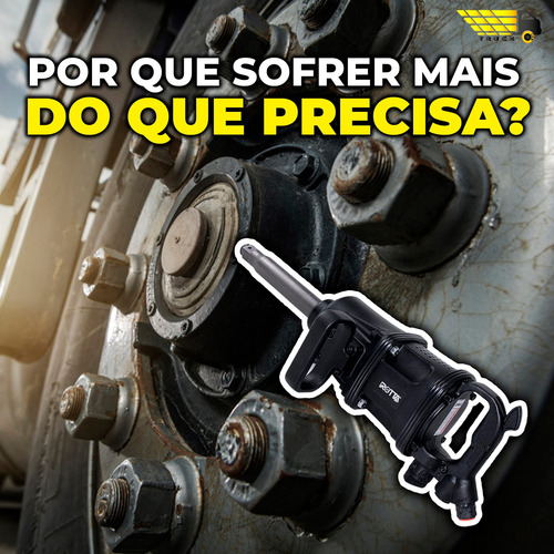 Chave Pneumática Impacto 1'' 320kg Torque 3.200 Rpm Longa