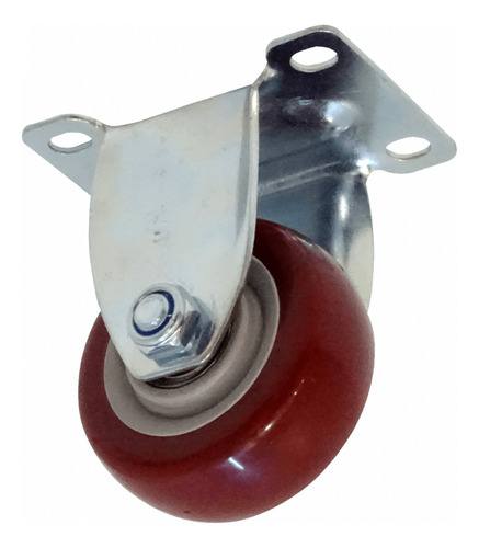 Rueda 3-pulgadas Roja Fija Soporta-30kg 65x95x105mm