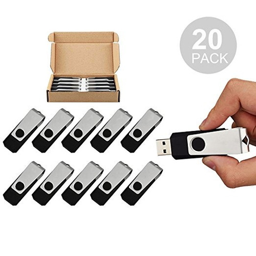 Topesel 20pcs 2 Gb Granel Usb 2.0 Flash Drives Giratoria Mem