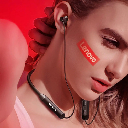 Fone De Ouvido Sem Fio Lenovo-qe03 Bluetooth Neckban