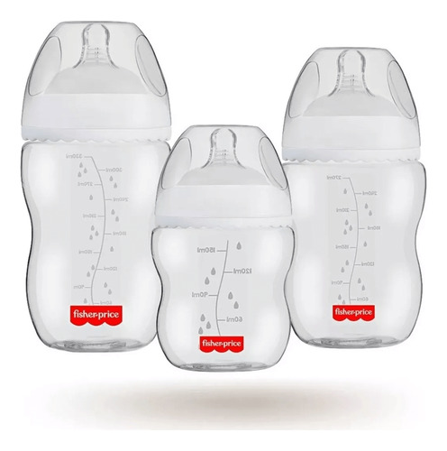 Kit De Mamadeira First Moments 150/270/330ml - Fisher Price Cor Neutra