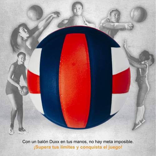 Balón Volley Ball Duxx Microfibra Professional Dv-pro #5 Color Azul/Blanco/Rojo