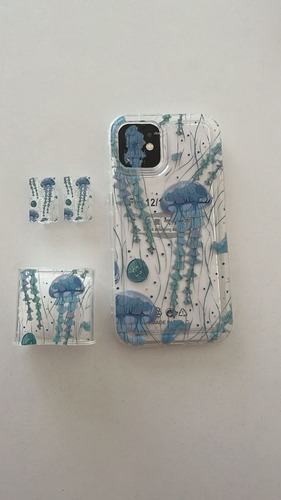 Fundas Silicona Y Protector Para Cargador Iphone Importada Transparente Medusa 12