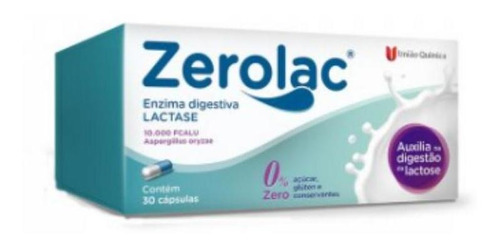 Zerolac Enzima Lactase 10.000 30 Caps Original Zero Açúcar