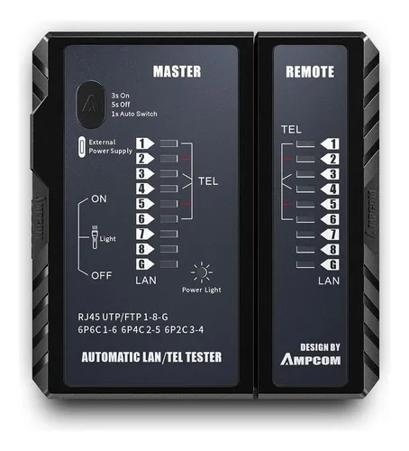 comprar Ethernet Cable Tester Rj45 Rj11 Ampcom Network Tester