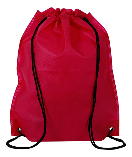 Bolsa Morral Mochila Ecologica C/tirantes 40x35cm Mylin 1pz Color Fiusha