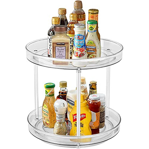 Lazy Susan - Plato Giratorio Especias De 2 Niveles, Org...