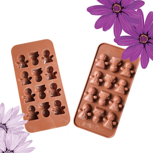 2 Pz Molde Silicon Para Chocolate, Jabon, Hielo, Para Niños Café