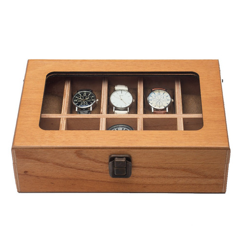 Imagen 1 de 6 de Caja Estuche Madera Para Guardar 10 Relojes