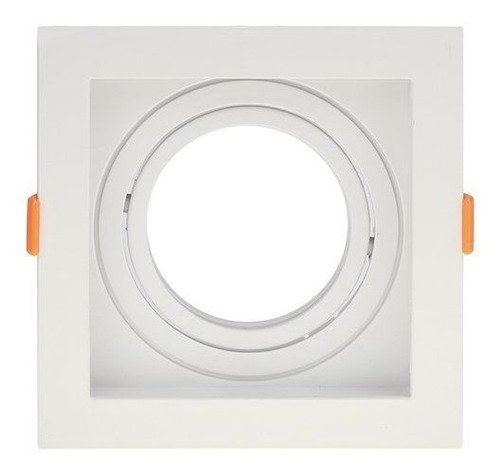 Spot Recuado De Embutir Quadrado Direcionável Ar111 Branco 110V/220V