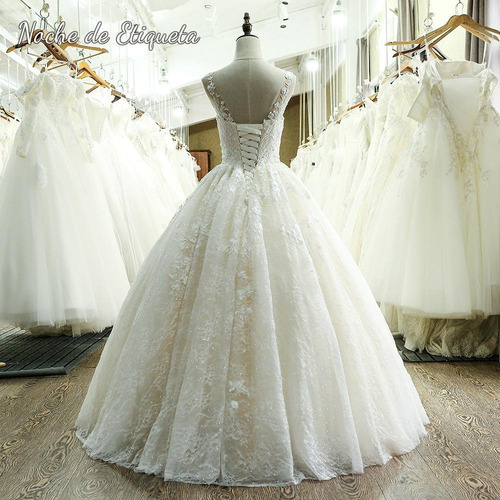 Imagen 2 de 4 de Vestido Novia Nuevo Corte Princesa Blanco/marfil