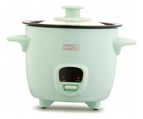Mini vaporizador de arroz Dash com panela antiaderente em aquarela