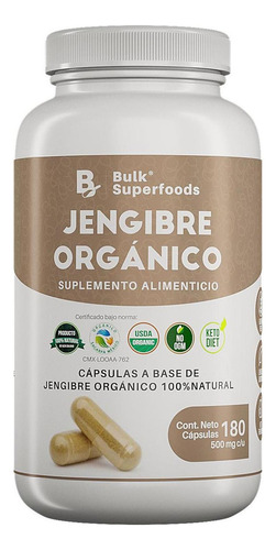 Suplementos Alimenticios A Base De Jengibre Organico 100% Na