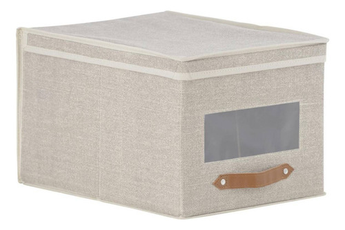 Caja Organizadora Tela Multiusos 30x16x30 Cm Beige